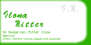 ilona mitter business card